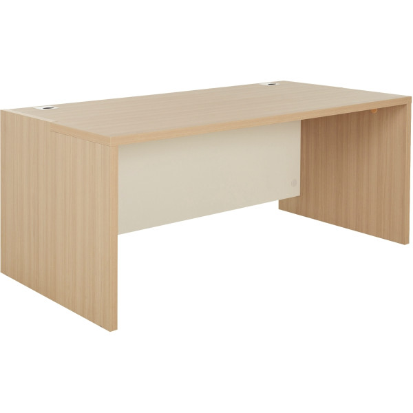 Bureau simple L180xH75xP90cm chêne structuré/blanc BRABANT