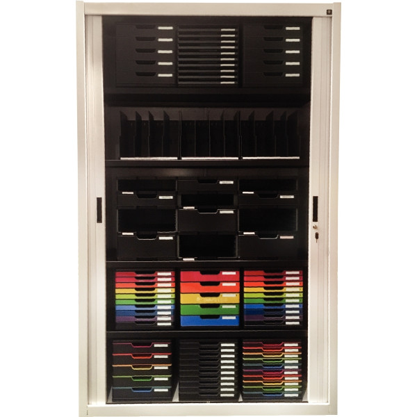 Module 5 tiroirs MODULO noir/arlequin