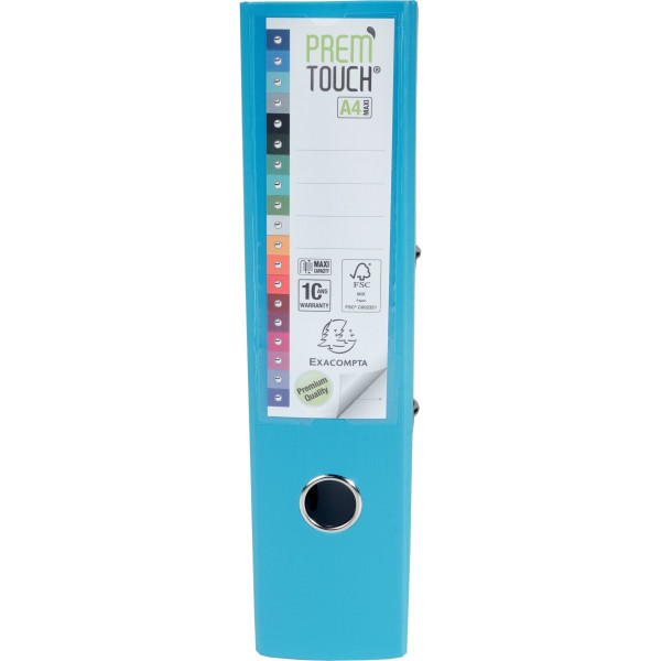 Classeur à levier PREM'TOUCH format A4+, dos 8 cm, bleu clair