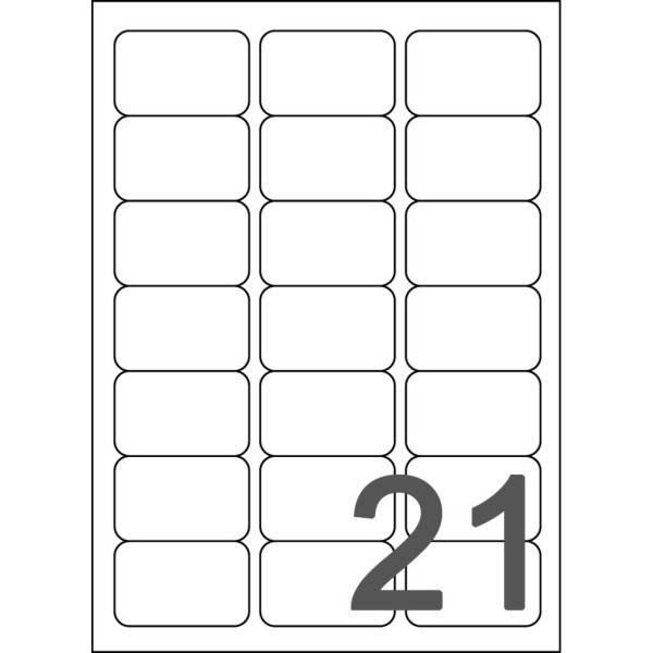 Boîte de 2100 étiquettes multi-usages blanches 63,5x38,1mm