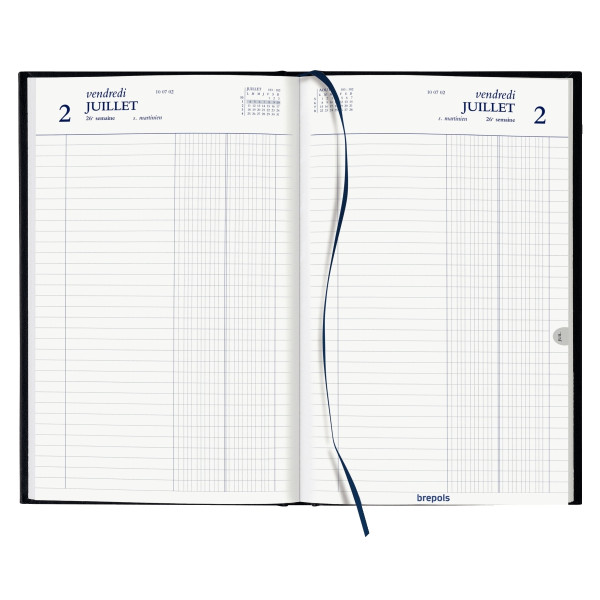 Agenda banquier large 1 volume noir