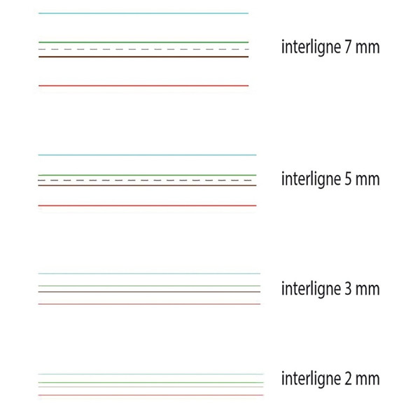 Cahier DYS format 17x22 cm, 46 pages interligne 2 mm