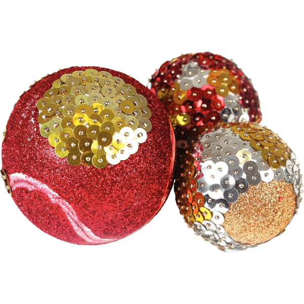 Lot de 5 boules en styropor, diamètre 10 cm