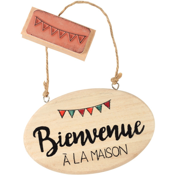 Lot de 5 plaques de porte en bois