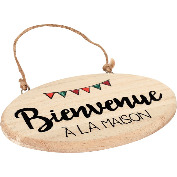 Lot de 5 plaques de porte en bois