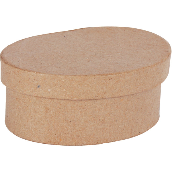 Lot de 10 boîtes en carton brun forme ovale 8,5x6x4