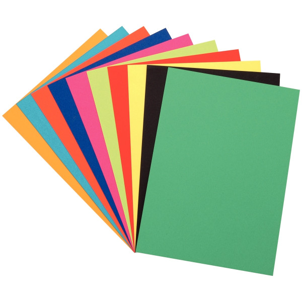 Paquet de 250 feuilles à dessin de couleurs 35X50cm 250g