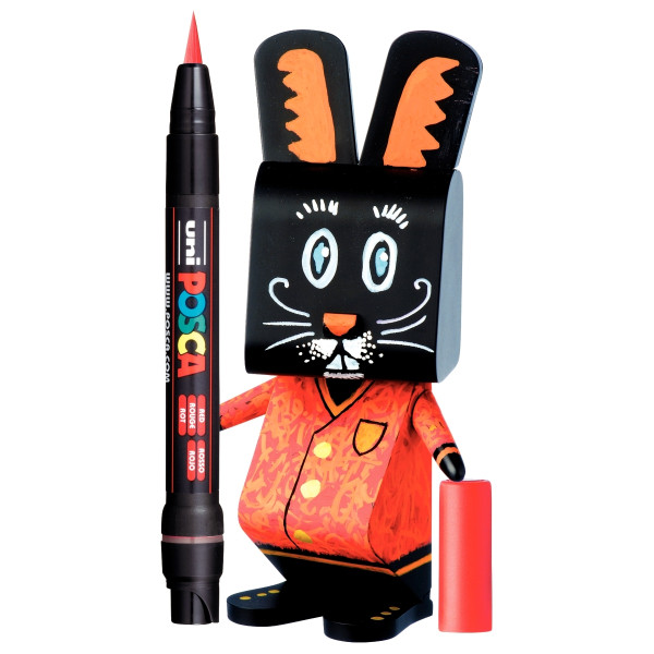 Boîte de 10 marqueurs Posca Brush assortis