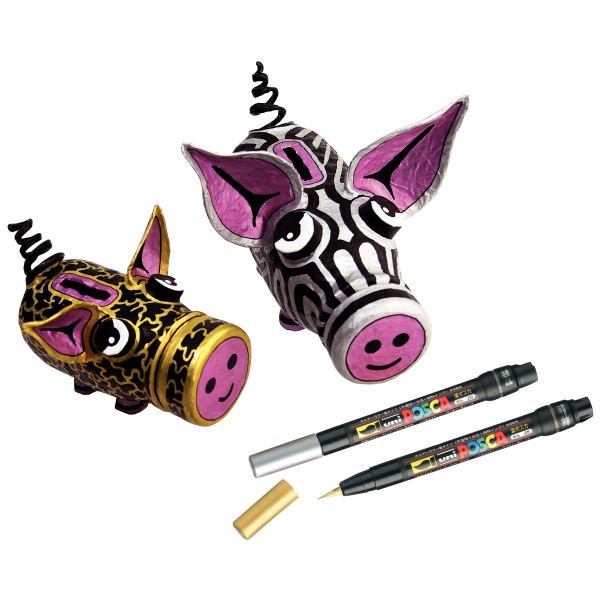 Boîte de 10 marqueurs Posca Brush assortis
