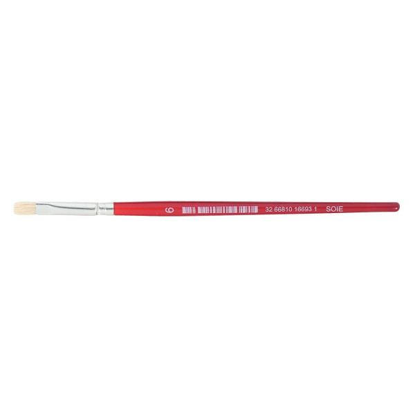 Brosse plate en soie N° 6