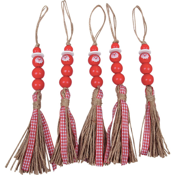 Kit de 5 suspensions perles Santa