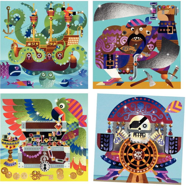 Collage à l'abordage métal et strass