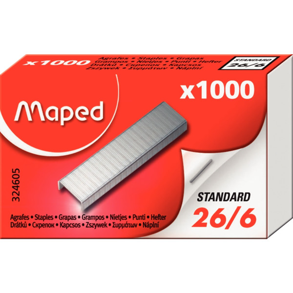 Boîte de 1 000 agrafes 26/6