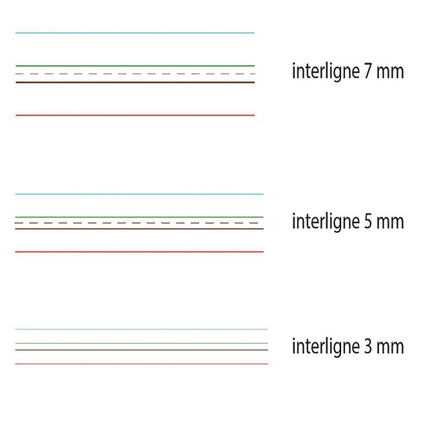 Cahier DYS format A4, 48 pages interligne 7 mm