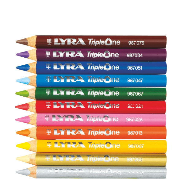 Etui de 12 crayons de couleur Triple one assortis
