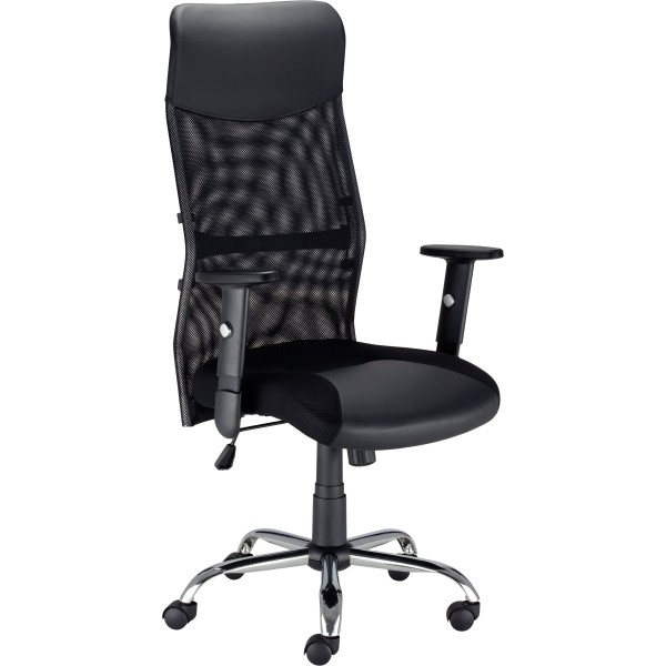 Fauteuil HIT accoudoirs réglables noir