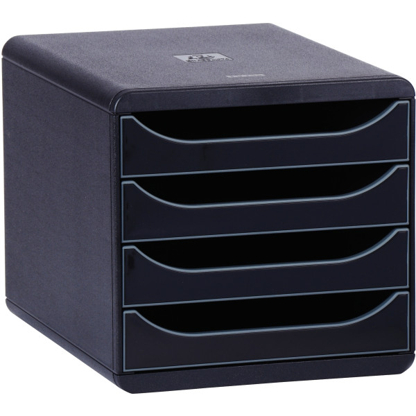 Module 4 tiroirs BIGBOX noir/noir glossy