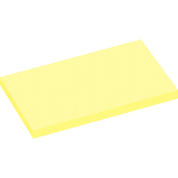 Lot de 12 blocs de 100 feuilles de notes repositionnables 75 x 125 mm coloris jaune pastel