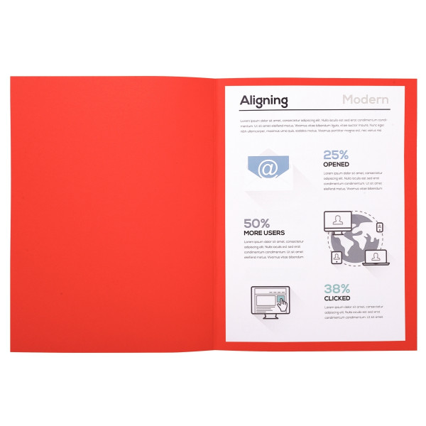 Paquet de 100 chemises 170g FOREVER format 24x32 cm, rouge