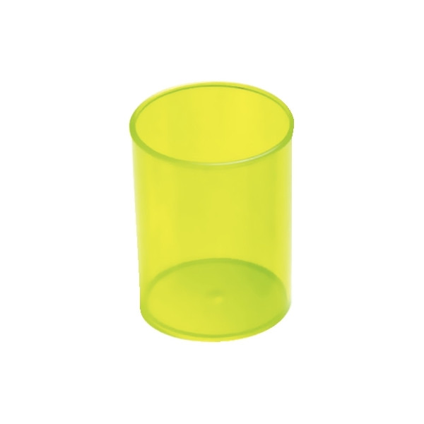 Pot à crayons FLUOR anis transparent