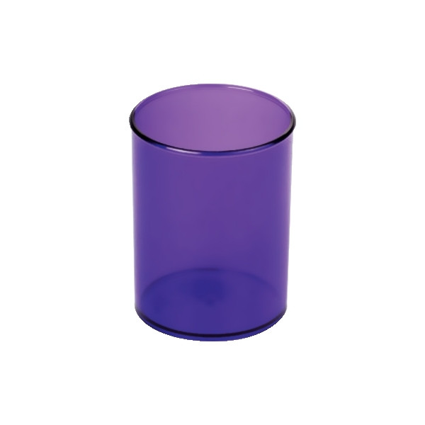 Pot à crayons FLUOR violet transparent
