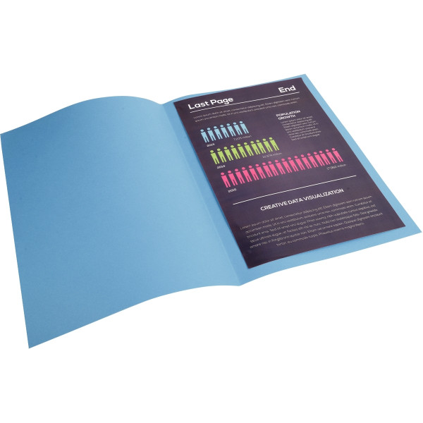 Paquet de 10 chemises 210 g ROCK"S format 24x32 cm bleu