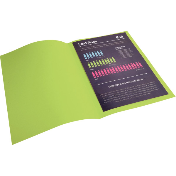 Paquet de 10 chemises 210 g ROCK"S format 24x32 cm vert