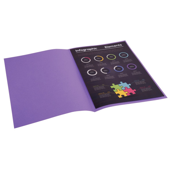 Paquet de 100 sous-chemises 80g ROCK"S format 22x31 cm, violine