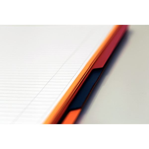 Cahier à reliure intégrale FILINGBOOK format A4+ ligné 6 mm, 200 pages perforées