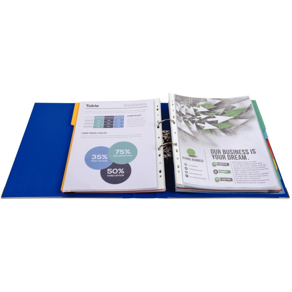 Classeur à levier PREM'TOUCH format A4+, dos 5 cm, bleu foncé