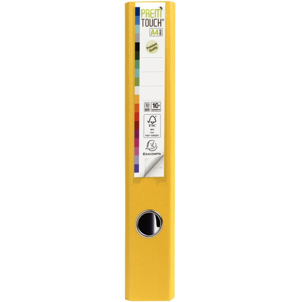 Classeur à levier PREM'TOUCH format A4+, dos 5 cm, jaune