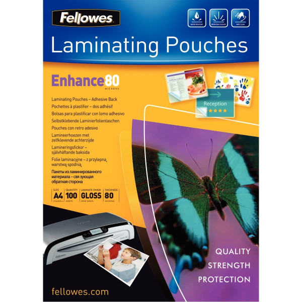 Boîte de 100 pochettes de plastification A3 adhésif
