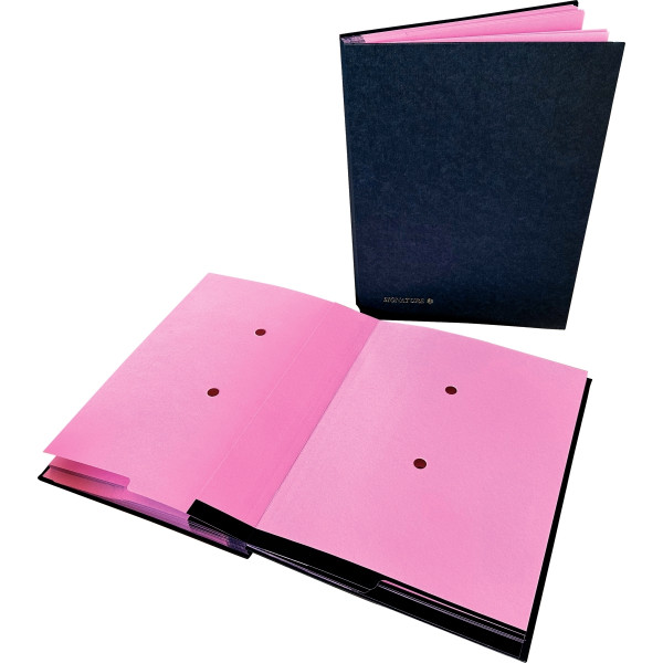 Parapheur 20 compartiments, couverture papier, noir