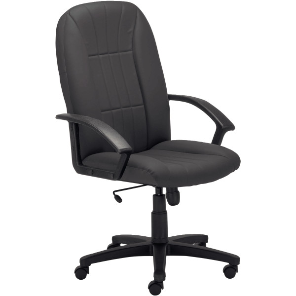 Fauteuil Mefisto simili cuir noir