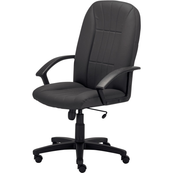 Fauteuil Mefisto simili cuir noir