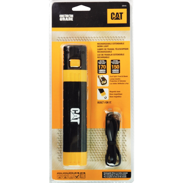Baladeuse télescopique rechargeable 170 lumens CAT