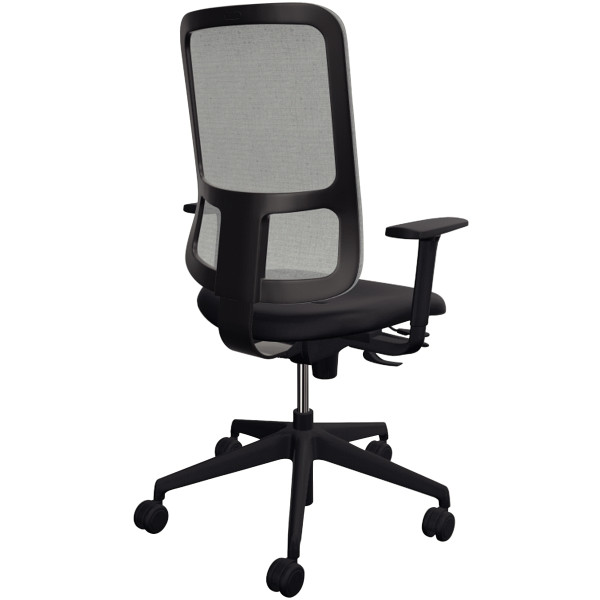 Fauteuil Early Mesh dossier gris/assise noir