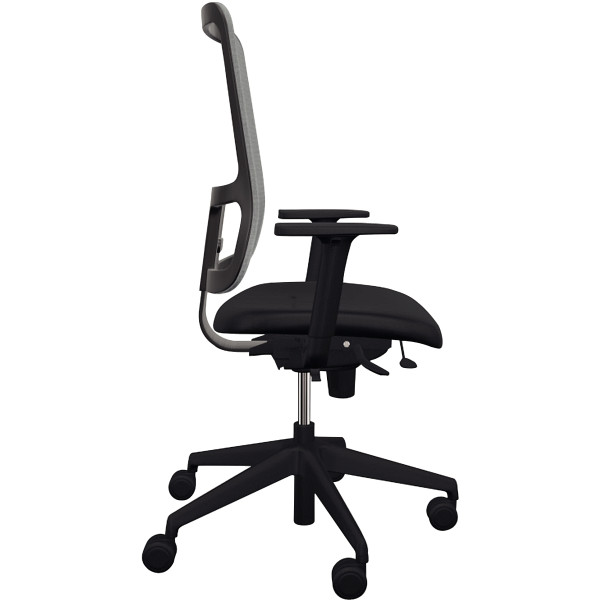 Fauteuil Early Mesh dossier gris/assise noir