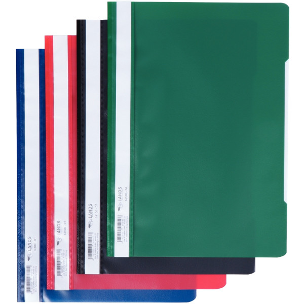 Paquet de 25 chemises à lamelle en polypropylène format A4 noir