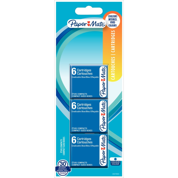 Blister de 30 cartouches courtes bleu
