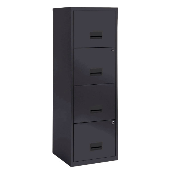 Classeur 4 tiroirs pour dossiers suspendus Eco anthracite
