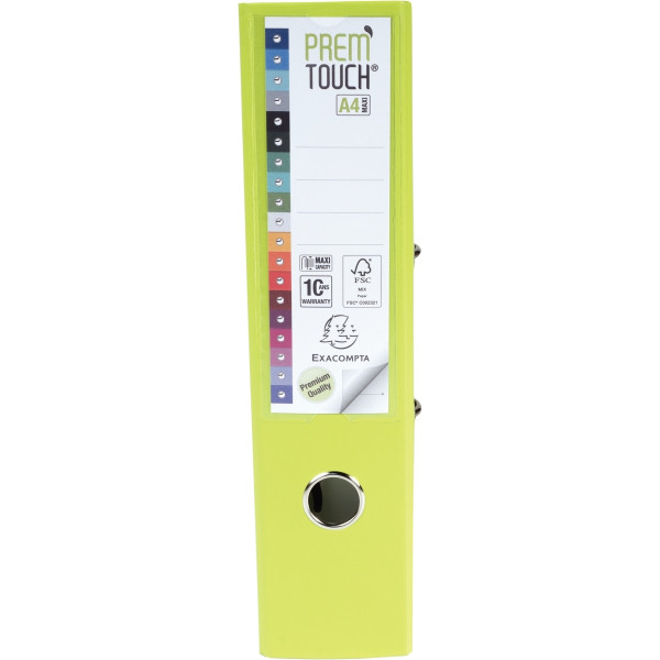 Classeur à levier PREM'TOUCH format A4+, dos 8 cm, vert anis