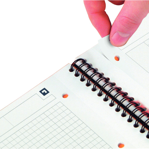 Cahier à reliure intégrale NOTEBOOK format A4+ quadrillé 5x5, 160 pages perforées