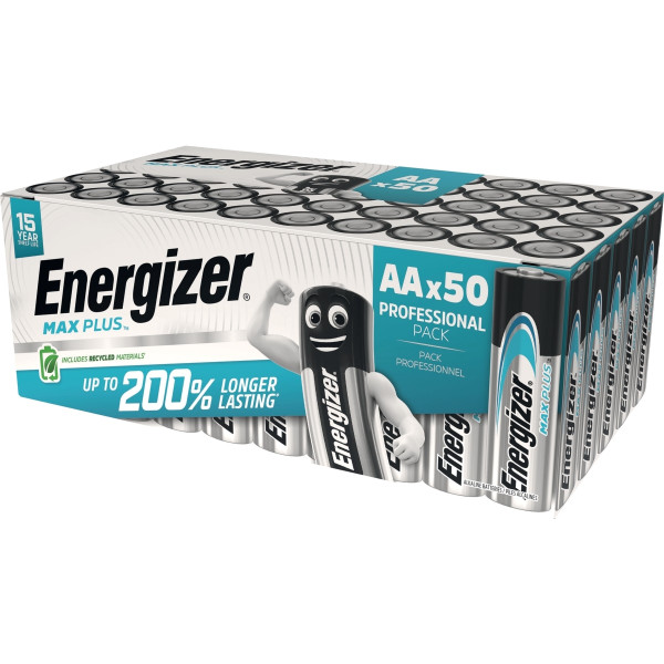Paquet de 50 piles 1,5V Max Plus AA / LR06
