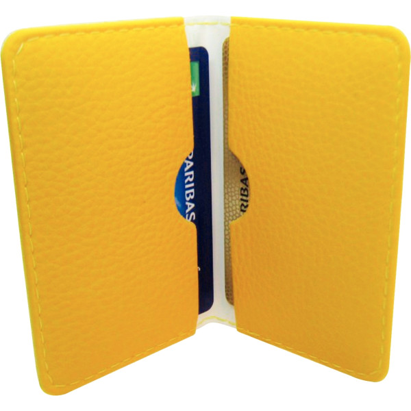 Porte-cartes sécurité RFID 2 compartiments jaune