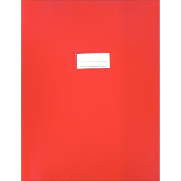 Protège-cahier épaisseur 21/100ème 24x32cm PVC coloris rouge