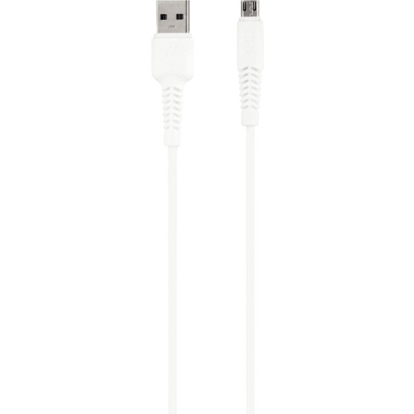 Cable USB/micro USB 1 mètre blanc