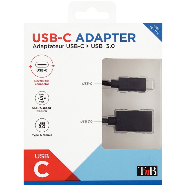 Adaptateur USB-C vers USB-A 3.0 noir