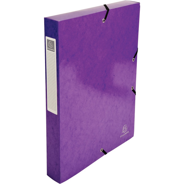Boîte de classement en carte pelliculée IDERAMA dos 40 mm, violet