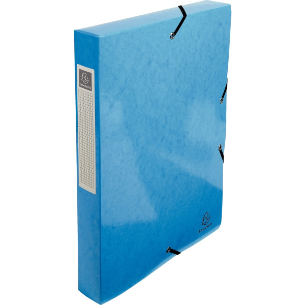Boîte de classement en carte pelliculée IDERAMA dos 40 mm, bleu clair